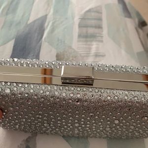 New Without Tags silver minaudière.